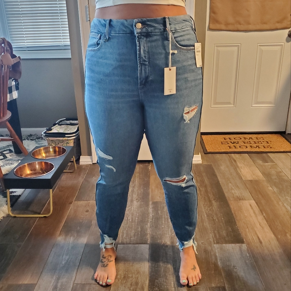 Good curve skinny crop good american jeans